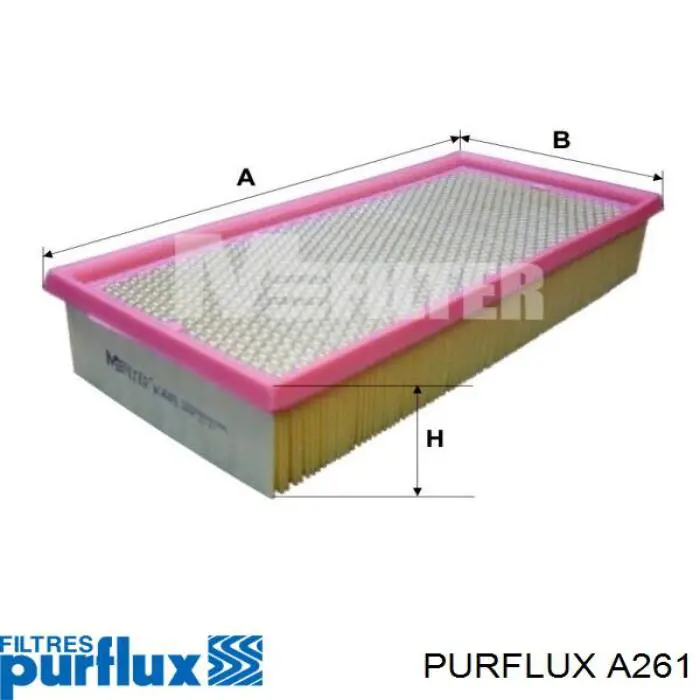 A261 Purflux filtro de aire