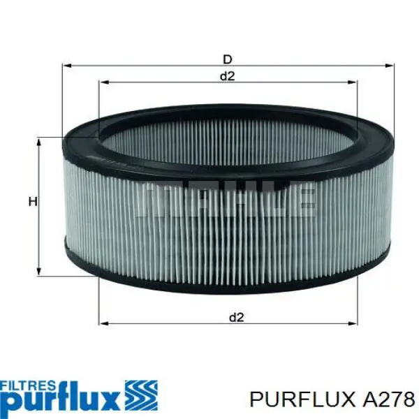 A278 Purflux Filtro de aire de motor