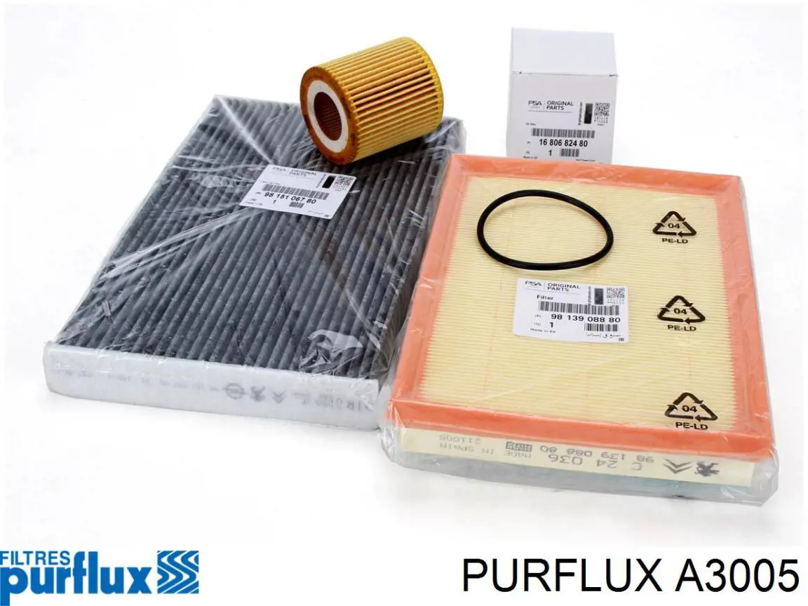 A3005 Purflux Filtro de aire de motor