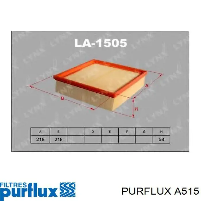A515 Purflux filtro de aire