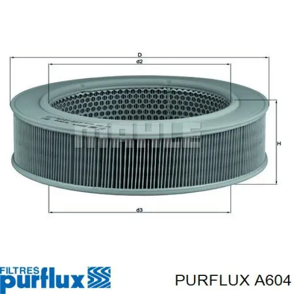A604 Purflux Filtro de aire de motor