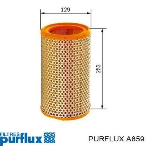 A859 Purflux filtro de aire