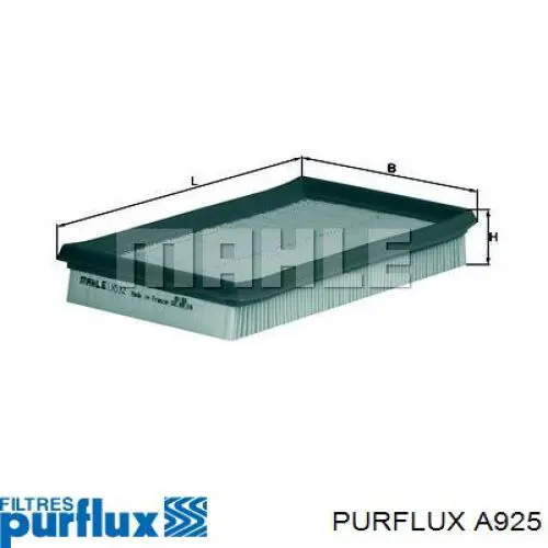 A925 Purflux Filtro de aire de motor