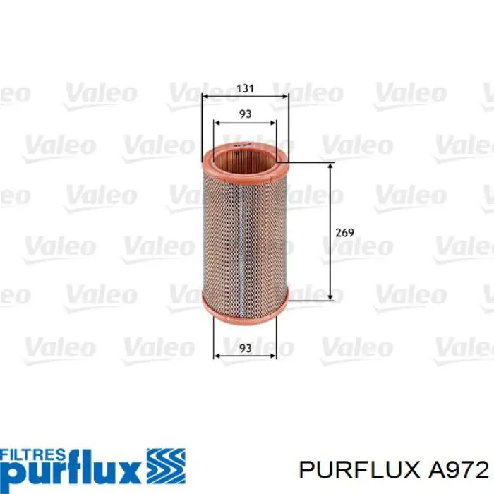 A972 Purflux filtro de aire
