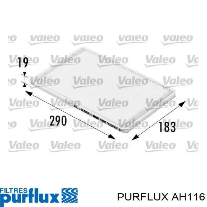 AH116 Purflux filtro habitáculo