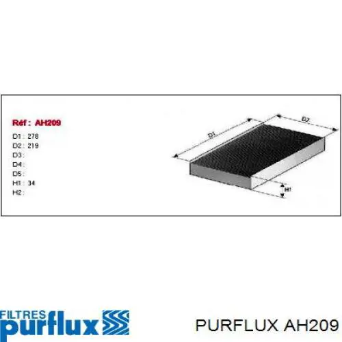 AH209 Purflux filtro de habitáculo