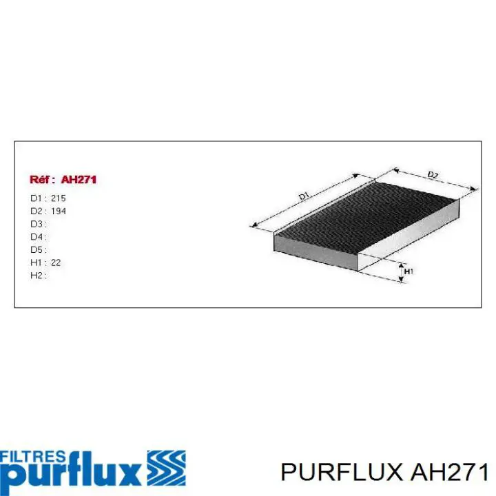 AH271 Purflux filtro habitáculo