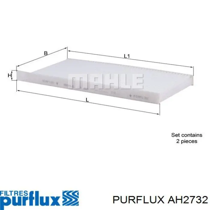 AH273-2 Purflux filtro de habitáculo