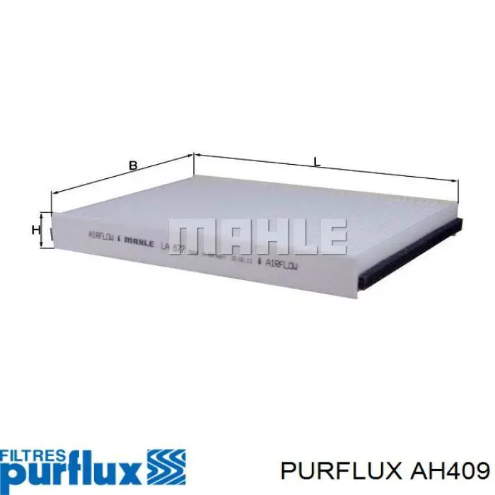 Filtro de habitáculo AH409 Purflux