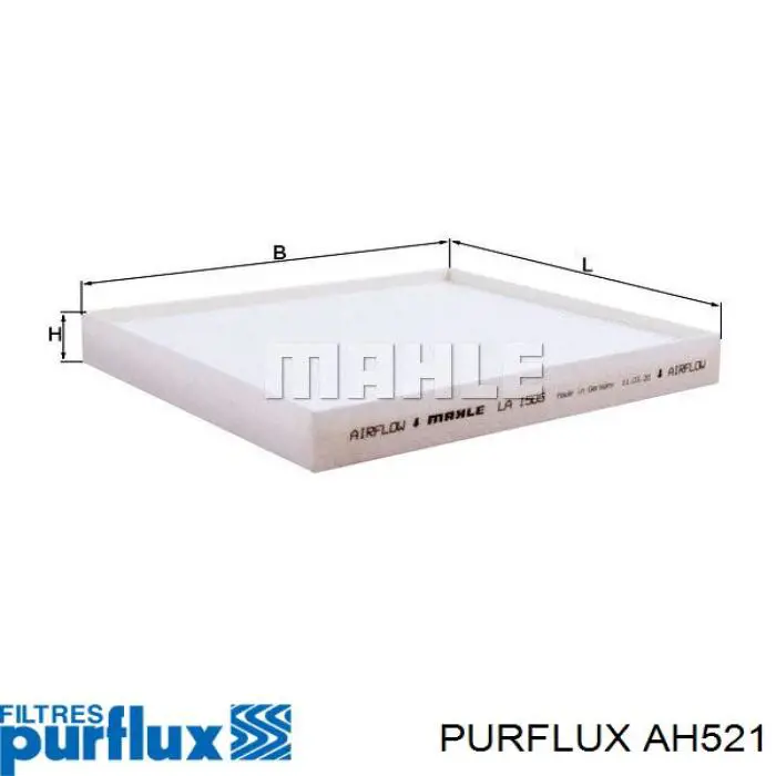 AH521 Purflux filtro habitáculo