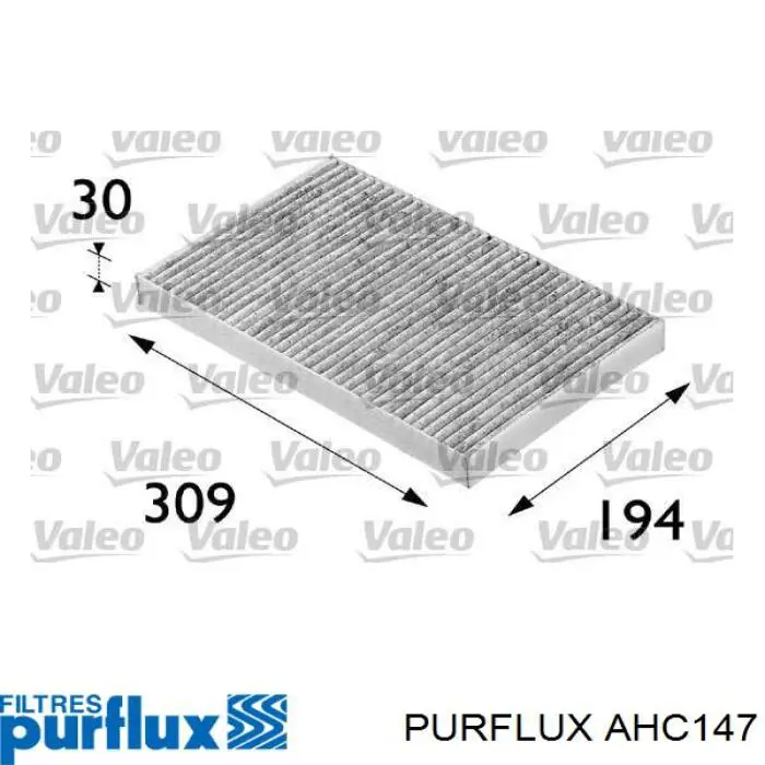 AHC147 Purflux filtro habitáculo