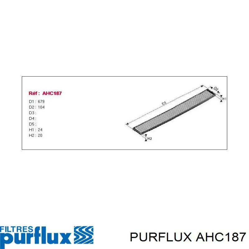 AHC187 Purflux filtro de habitáculo