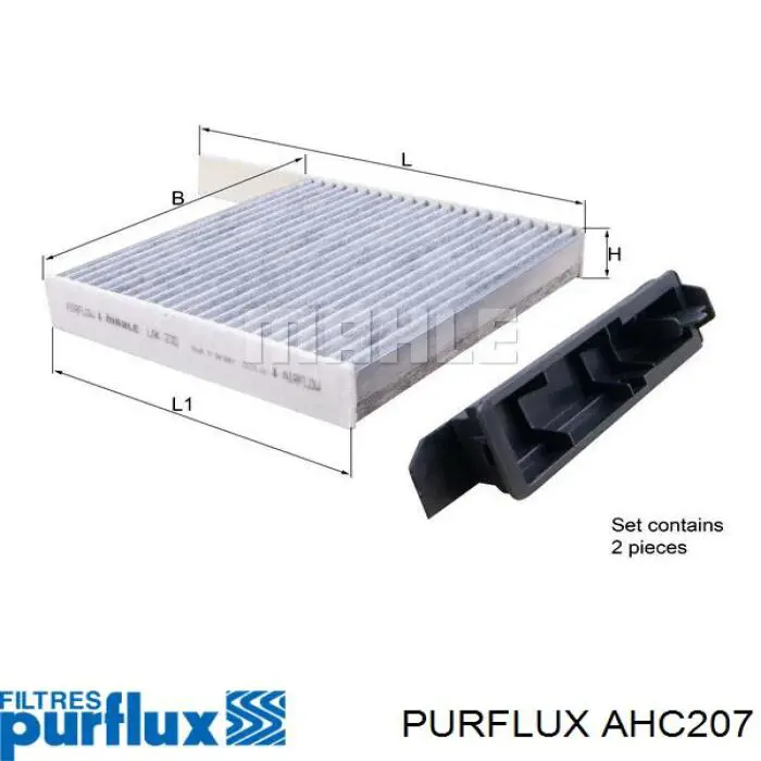 Filtro de cabina Purflux AHC207 precio, desde 10,75 EUR