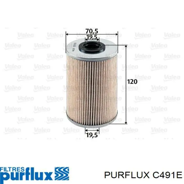 Filtro de combustible C491E Purflux