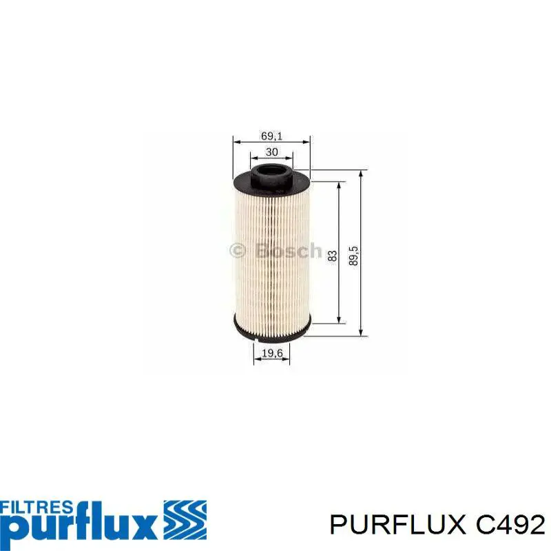 C492 Purflux filtro combustible