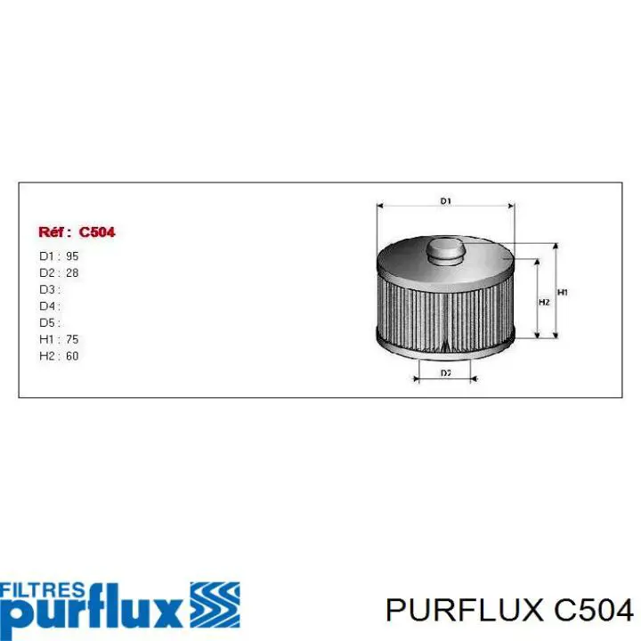 C504 Purflux filtro combustible