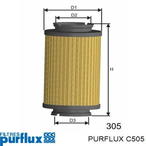 Filtro de combustible C505 Purflux