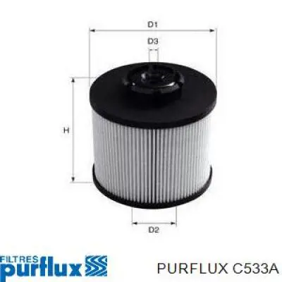 Filtro combustible Purflux C533A precio, desde 24,35 EUR