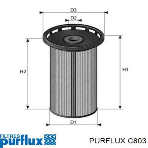 Filtro de combustible C803 Purflux