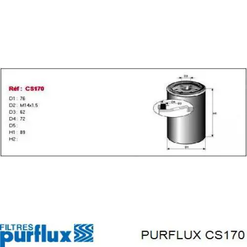 Filtro combustible Purflux CS170 precio, desde 4,63 EUR