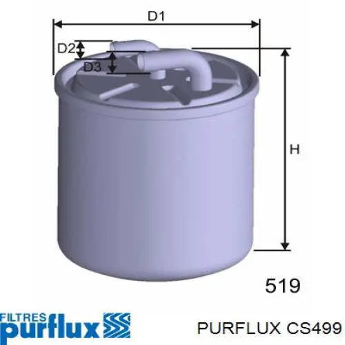 Filtro de combustible CS499 Purflux