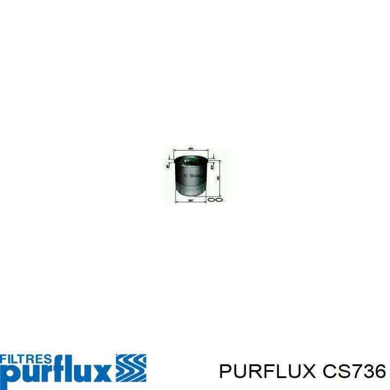 Comprar CS736 Purflux Filtro diesel