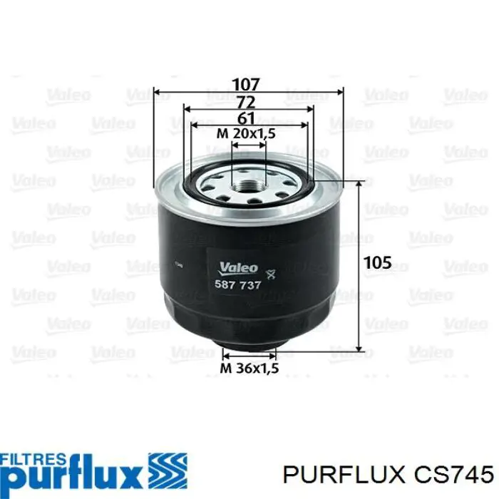 Filtro combustible Purflux CS745 precio, desde 14,94 EUR