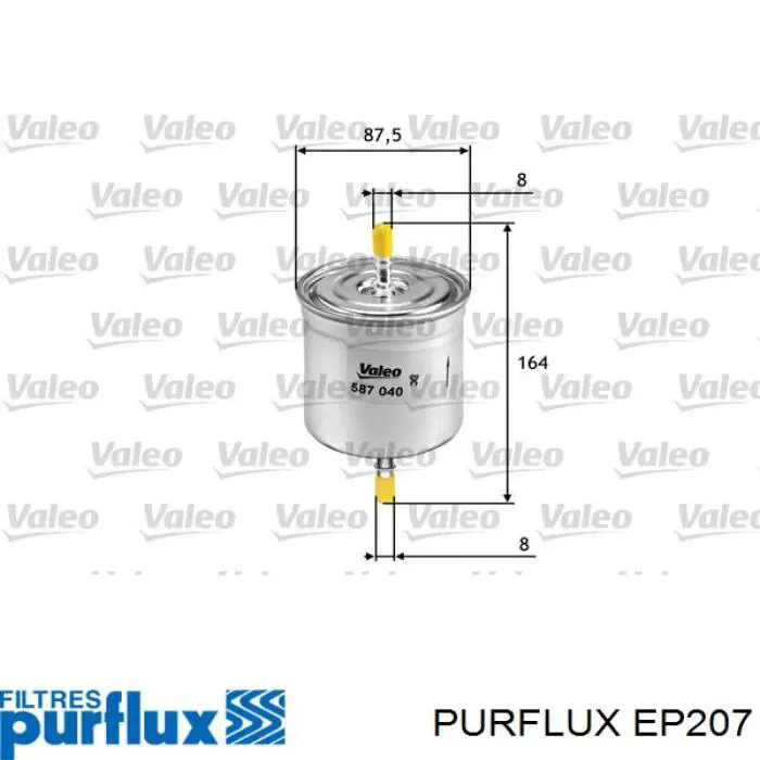 Comprar EP207 Purflux Filtro diesel