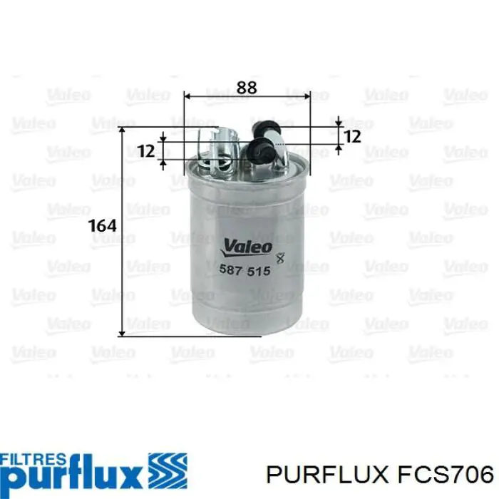FCS706 Purflux filtro combustible