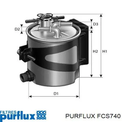 FCS740 Purflux Filtro de gasolina