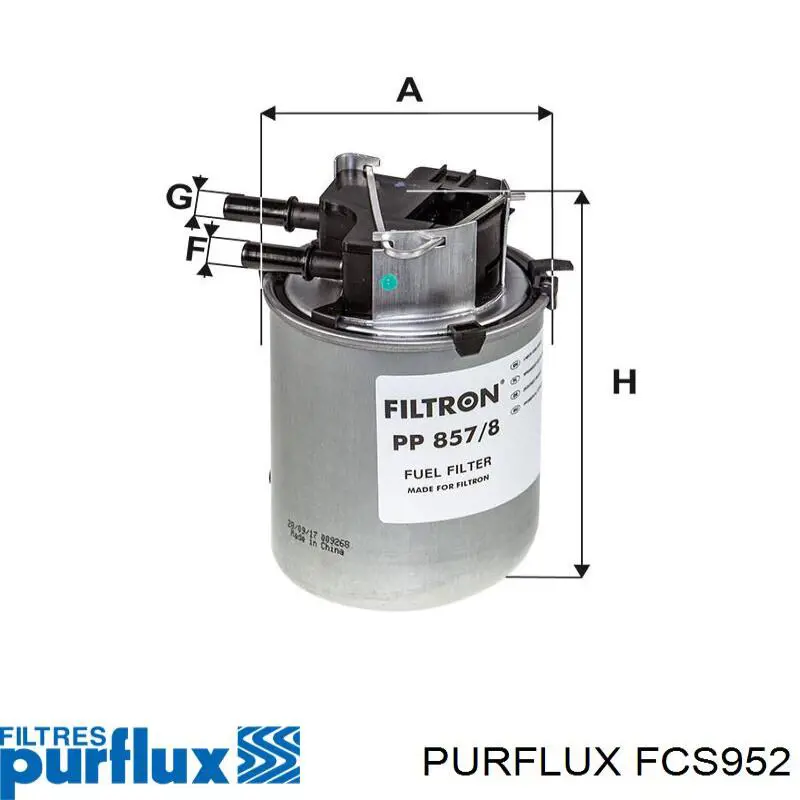 FCS952 Purflux filtro combustible