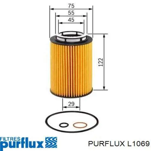 L1069 Purflux filtro de aceite