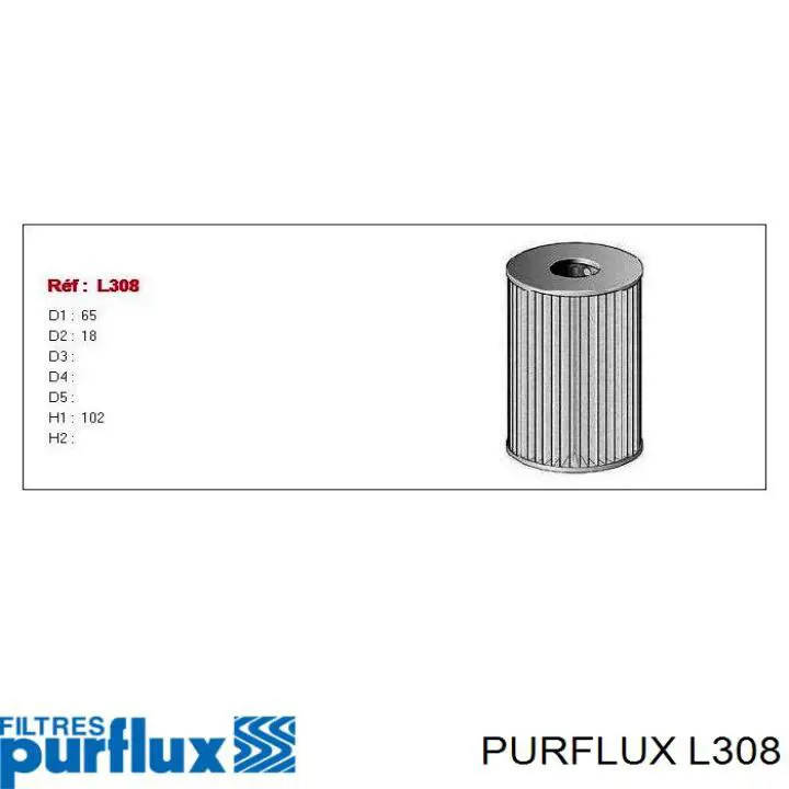 L308 Purflux filtro de aceite