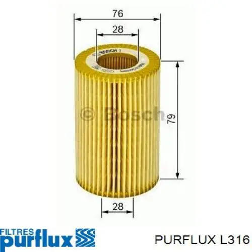 Filtro de aceite Purflux L316 precio, desde 5,70 EUR