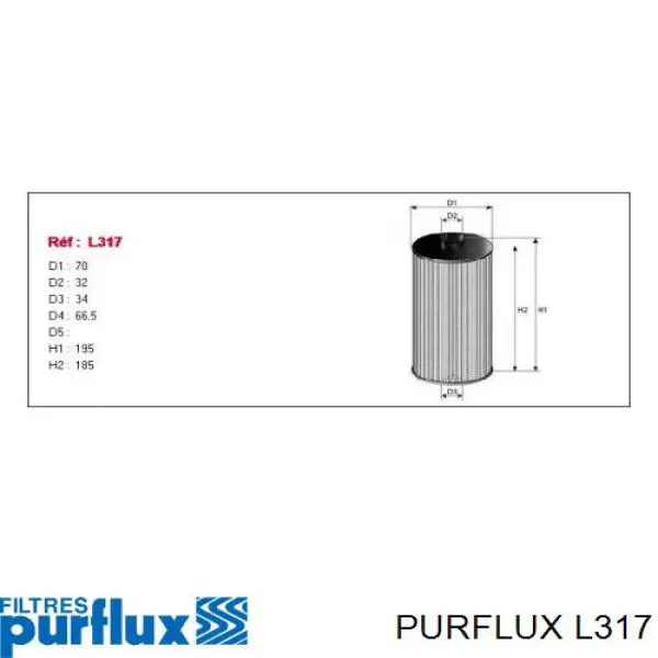 L317 Purflux filtro de aceite