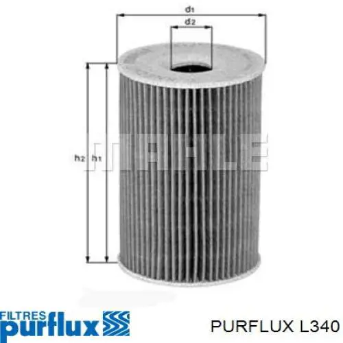Filtro de aceite L340 Purflux