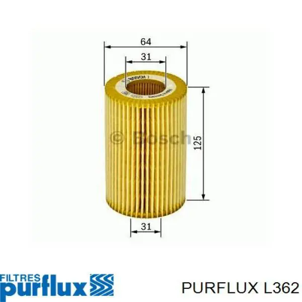 L362 Purflux filtro de aceite