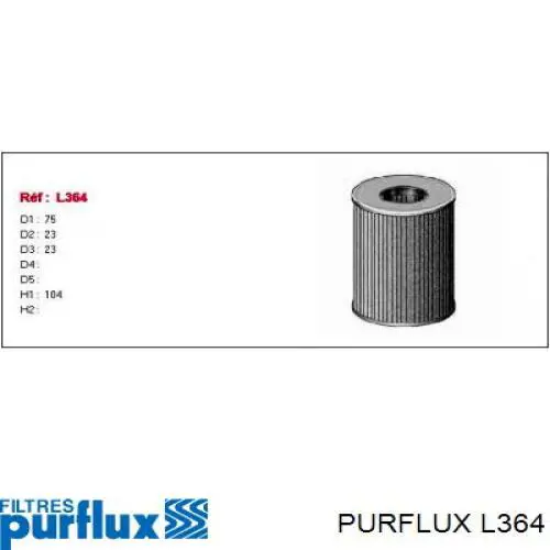 L364 Purflux filtro de aceite
