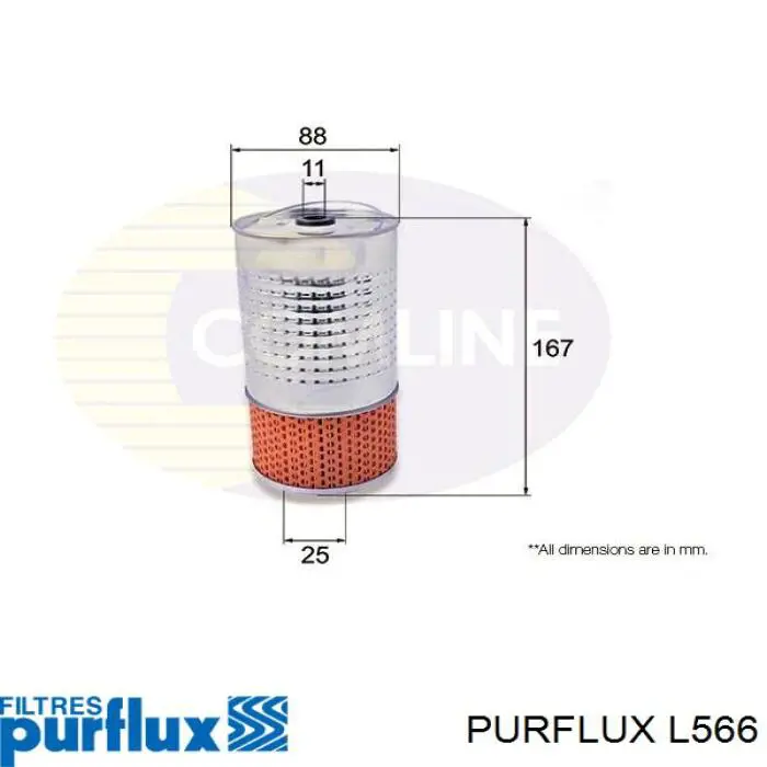 L566 Purflux Filtro aceite