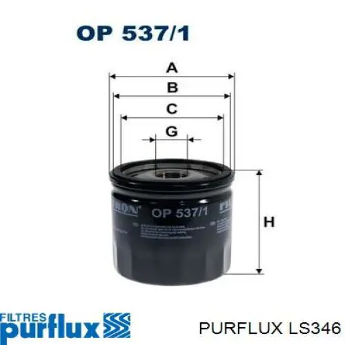 Filtro de aceite Purflux LS346 precio, desde 5,74 EUR