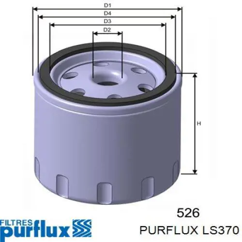 Portafiltro de aceite Purflux LS370 precio, desde 4,40 EUR