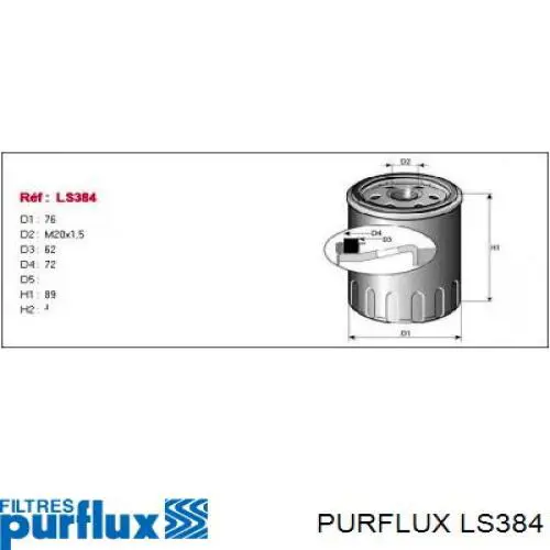 Comprar LS384 Purflux Filtros de aceite