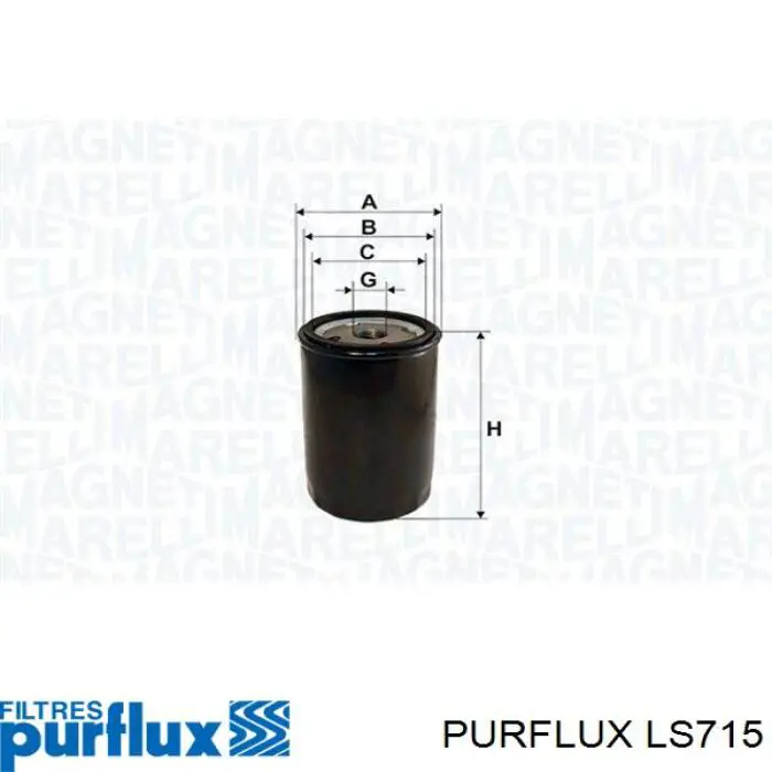 Filtro de aceite Purflux LS715 precio, desde 5,11 EUR