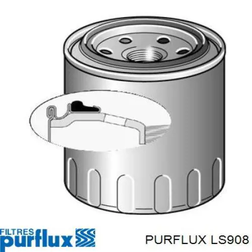 LS908 Purflux filtro de aceite