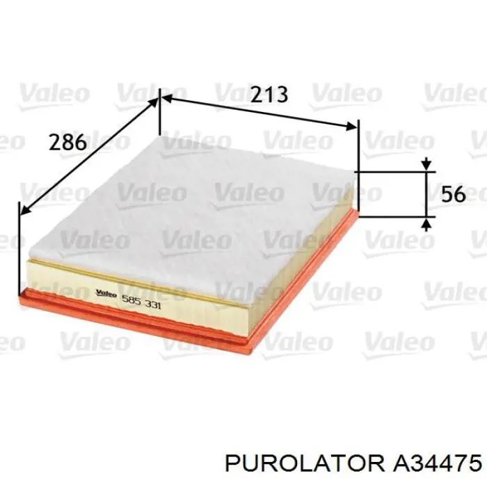 A34475 Purolator filtro de aire