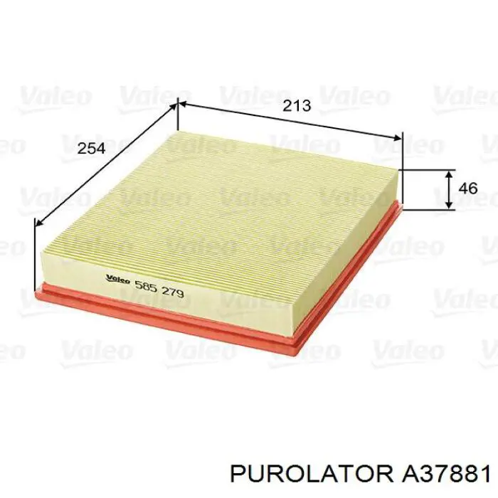 A37881 Purolator filtro de aire