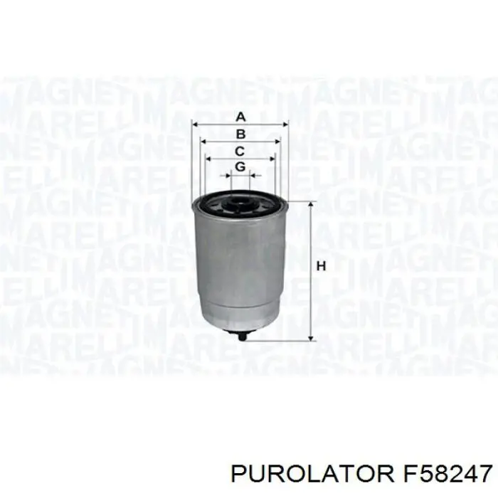 F58247 Purolator filtro de combustible