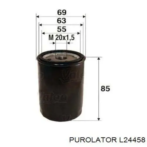 L24458 Purolator filtro de aceite