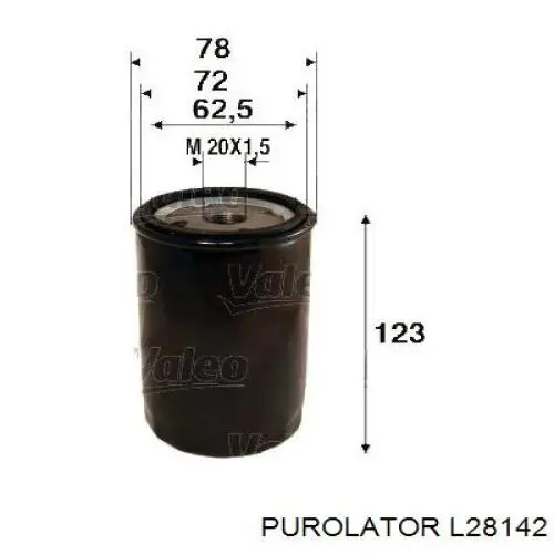 L28142 Purolator filtro de aceite