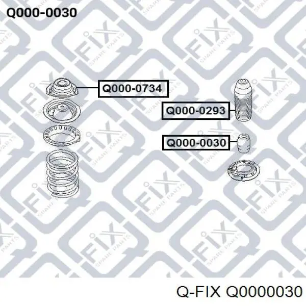 Q0000030 Q-fix almohadilla de tope, suspensión trasera